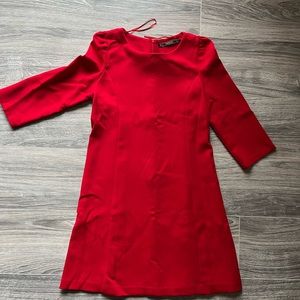 #16 Zara Trafaluc rich red dress